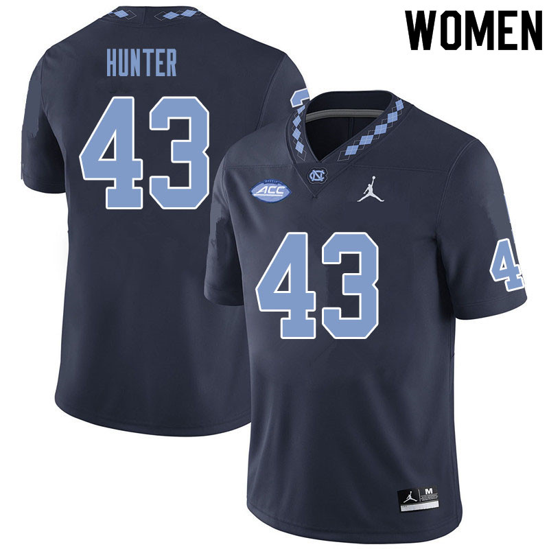 Women #43 Braden Hunter North Carolina Tar Heels College Football Jerseys Sale-Black